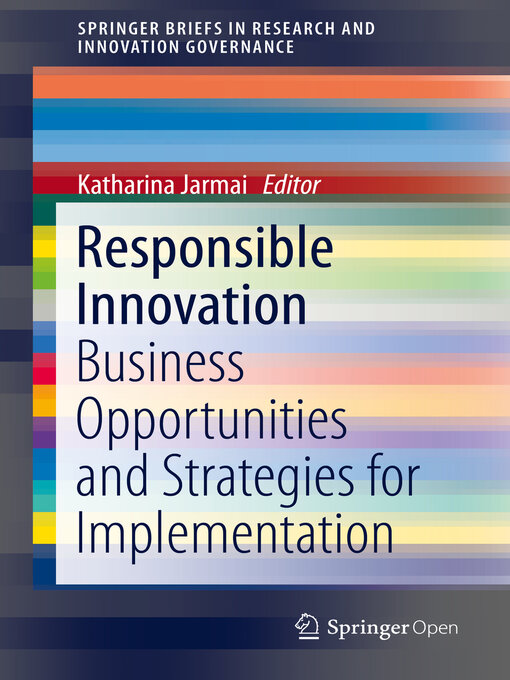 Title details for Responsible Innovation by Katharina Jarmai - Available